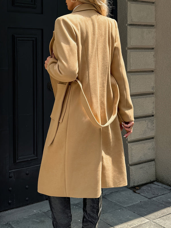 Evangeline | Tailored Belted Long Coat for Women
