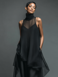 Women's Maxi Dress Slip Dress Chiffon Overlay Minimalist 5