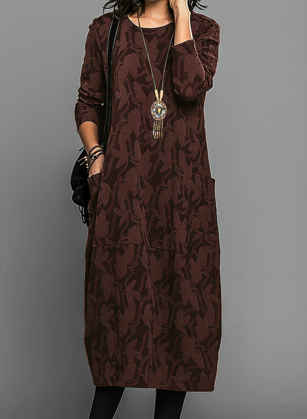 Women's Printed Midi Dress Wedding Guest Formal