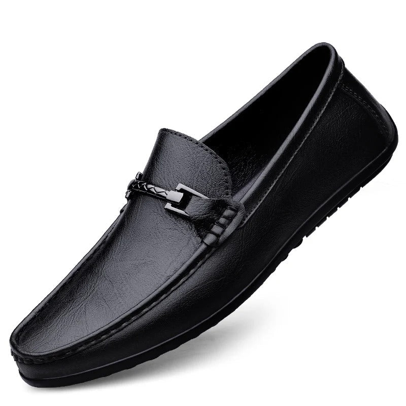 Alessio | Faux Leather Slip-On Loafers for Men