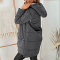 Hooded Puffer Jacket for Women, Drawstring Waist 6