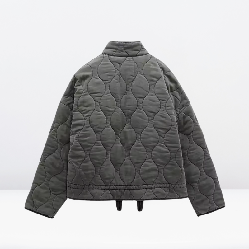 Women's Quilted Jacket, Oversized with Drawstring Hem