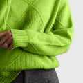 Dagny | Oversized Turtleneck Sweater with Diagonal Seams for Women 8