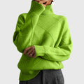 Dagny | Oversized Turtleneck Sweater with Diagonal Seams for Women 7