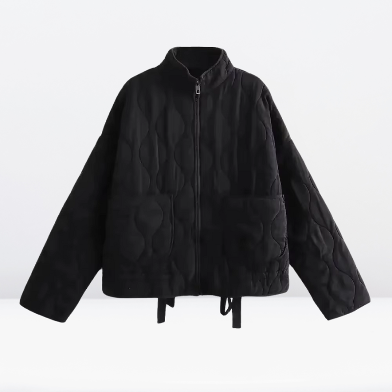 Women's Quilted Jacket, Oversized with Drawstring Hem