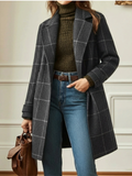 Arvae | Plaid Wool Long Coat for Women 6