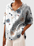 Women's Elegant Top Relaxed Casual Everyday Fit 5
