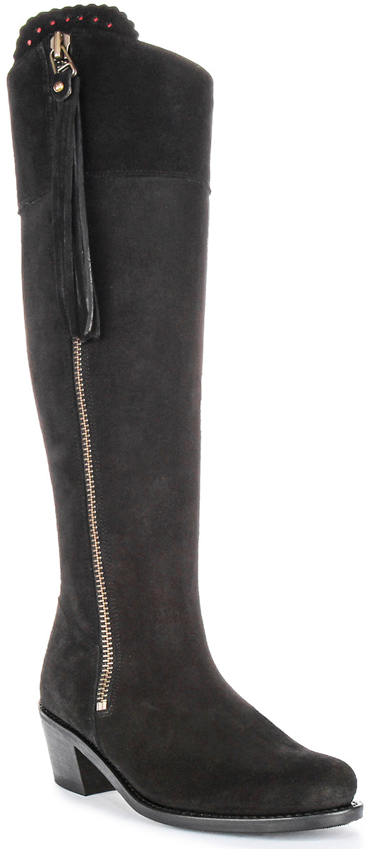 Valentina Slim | Black Narrow-Calf Riding Boots for Women