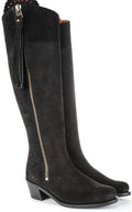 Valentina Slim | Black Narrow-Calf Riding Boots for Women 4
