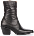Luisa | Black Cowboy Ankle Boots for Women 2