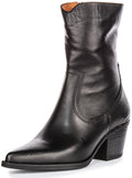 Luisa | Black Cowboy Ankle Boots for Women 5