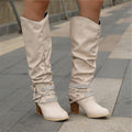 Studded Strap Slouchy Knee-High Boots for Women 3