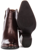 Willow | Dark Brown Cowboy Ankle Boots for Women 5
