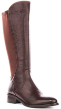 Ashley | Brown Elasticated Riding Boots for Women 1