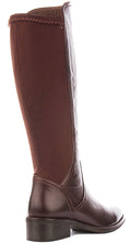 Ashley | Brown Elasticated Riding Boots for Women 3