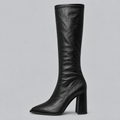 Pointed Toe Chunky Heel Knee-High Boots for Women 1