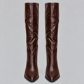 Pointed Toe Chunky Heel Knee-High Boots for Women 6