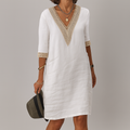 Women's Linen Summer Dress Casual Relaxed Fit 4