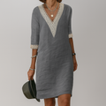 Women's Linen Summer Dress Casual Relaxed Fit 3