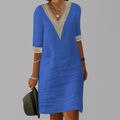 Women's Linen Summer Dress Casual Relaxed Fit 2