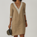 Women's Linen Summer Dress Casual Relaxed Fit 1