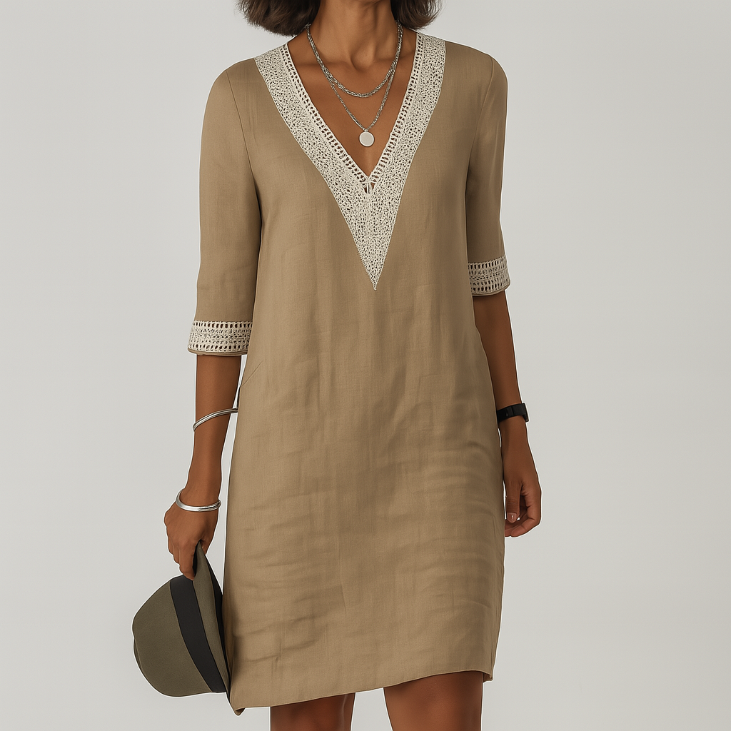 Women's Linen Summer Dress Casual Relaxed Fit