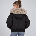 Montarello | Faux Fur Trim Hooded Puffer Jacket for Women 2