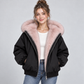 Montarello | Faux Fur Trim Hooded Puffer Jacket for Women 4