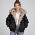 Montarello | Faux Fur Trim Hooded Puffer Jacket for Women 1