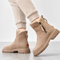 Chunky Sole Faux Fur Ankle Boots for Women 1
