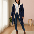 Milos | Sherpa-Lined Long Hooded Puffer Coat for Women 4