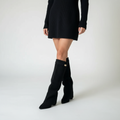 Fold-Over Cuff Suede Knee-High Boots for Women 3