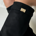 Fold-Over Cuff Suede Knee-High Boots for Women 4
