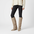 Fold-Over Cuff Suede Knee-High Boots for Women 5