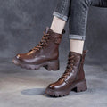 Chunky Lug Sole Platform Ankle Boots for Women 4