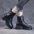 Chunky Lug Sole Platform Ankle Boots for Women 1