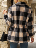 Eloise | Check Fleece Jacket with Stand Collar for Women 2