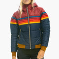 Colorblock Quilted Puffer Jacket for Women, Hooded 3