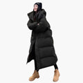 Yvette | Long Oversized Quilted Puffer Jacket with Hood for Women 4