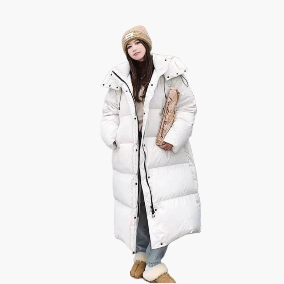 Women's Oversized Long Puffer Coat, Hooded Maxi