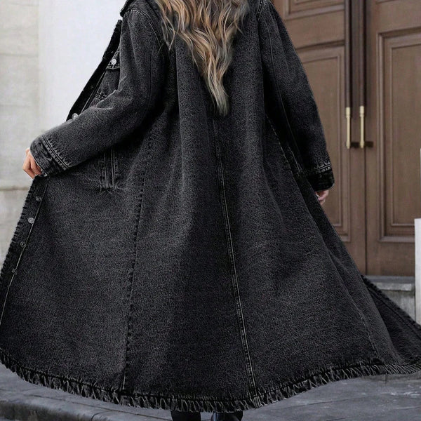 Longline Denim Jacket for Women