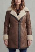 Georgiana | Faux Leather Coat with Shearling-Style Collar for Women 1