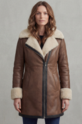 Georgiana | Faux Leather Coat with Shearling-Style Collar for Women 2