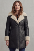 Georgiana | Faux Leather Coat with Shearling-Style Collar for Women 6