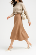 Nives | Cozy Women's High-Waist Knit Maxi Skirt 3