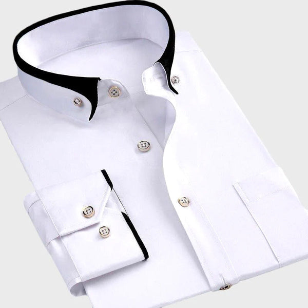 Men's Relaxed Fit Long Sleeve Button-Up Shirt