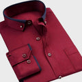 Men's Relaxed Fit Long Sleeve Button-Up Shirt 5