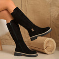 Lug Sole Buckle Knee-High Boots for Women 1