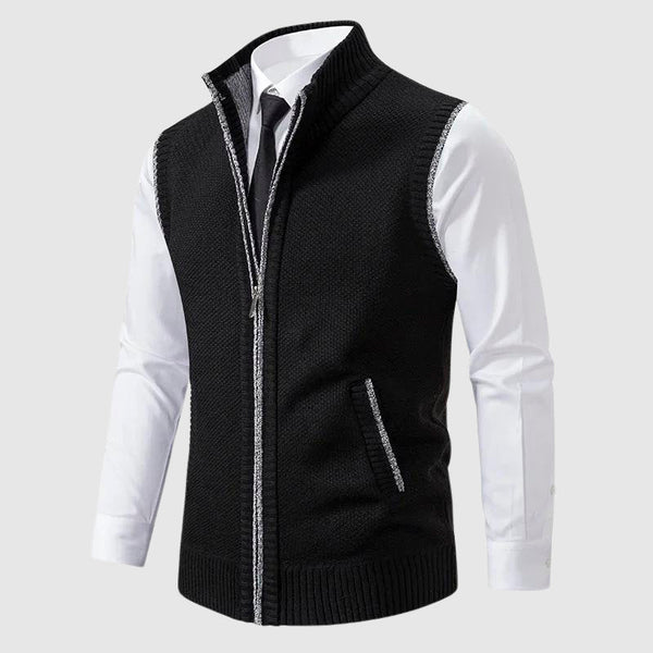 Men's Zip-Up Knit Sweater Vest