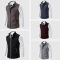Men's Zip-Up Knit Sweater Vest 6